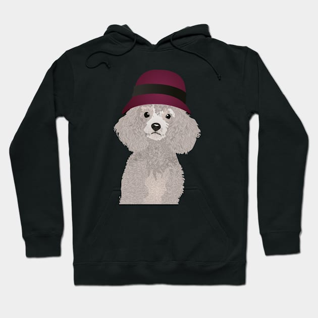 Sweet Poodle with Cloche for Poodle Parents Hoodie by riin92